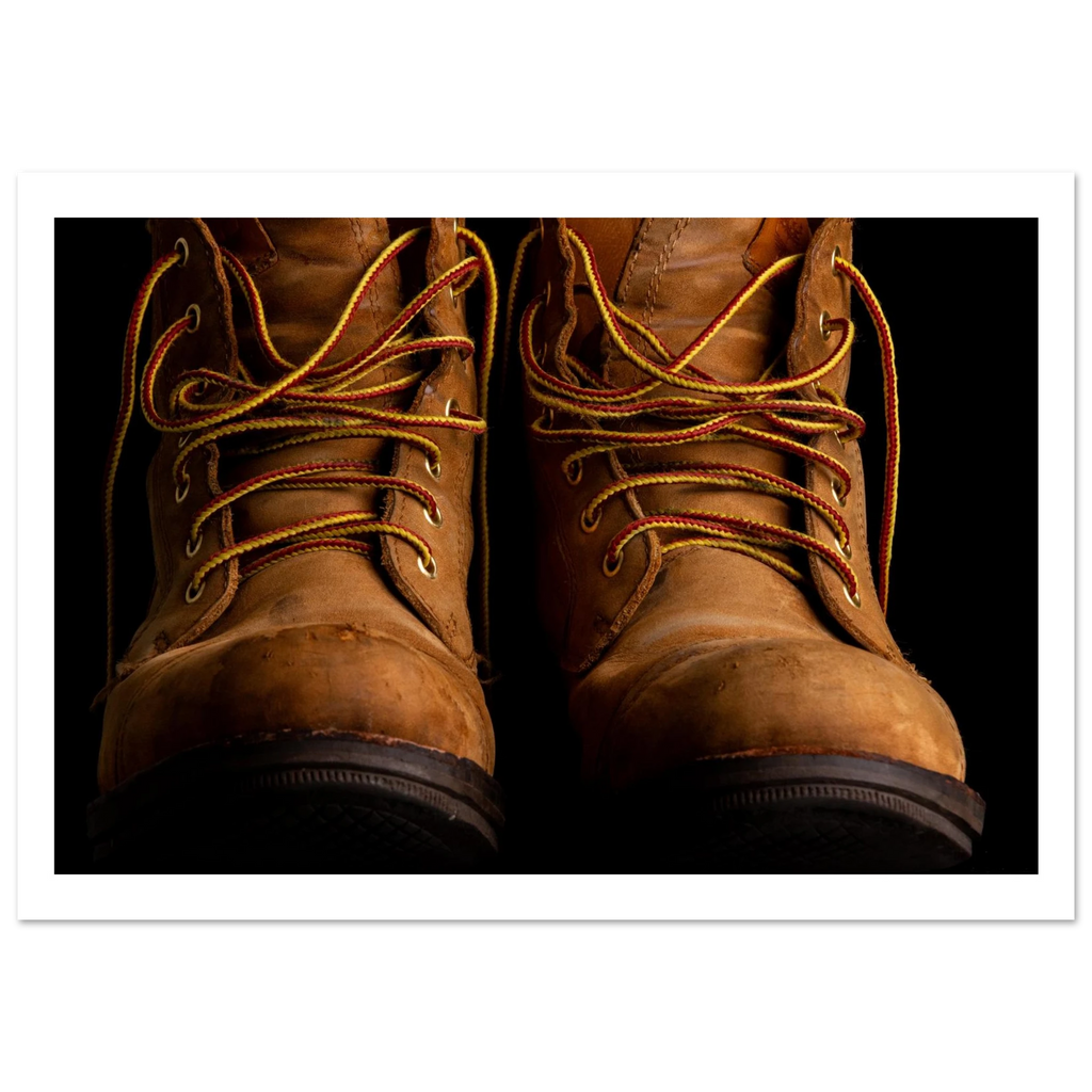 Boots made for walking fine art photography print by Camilo Tobar