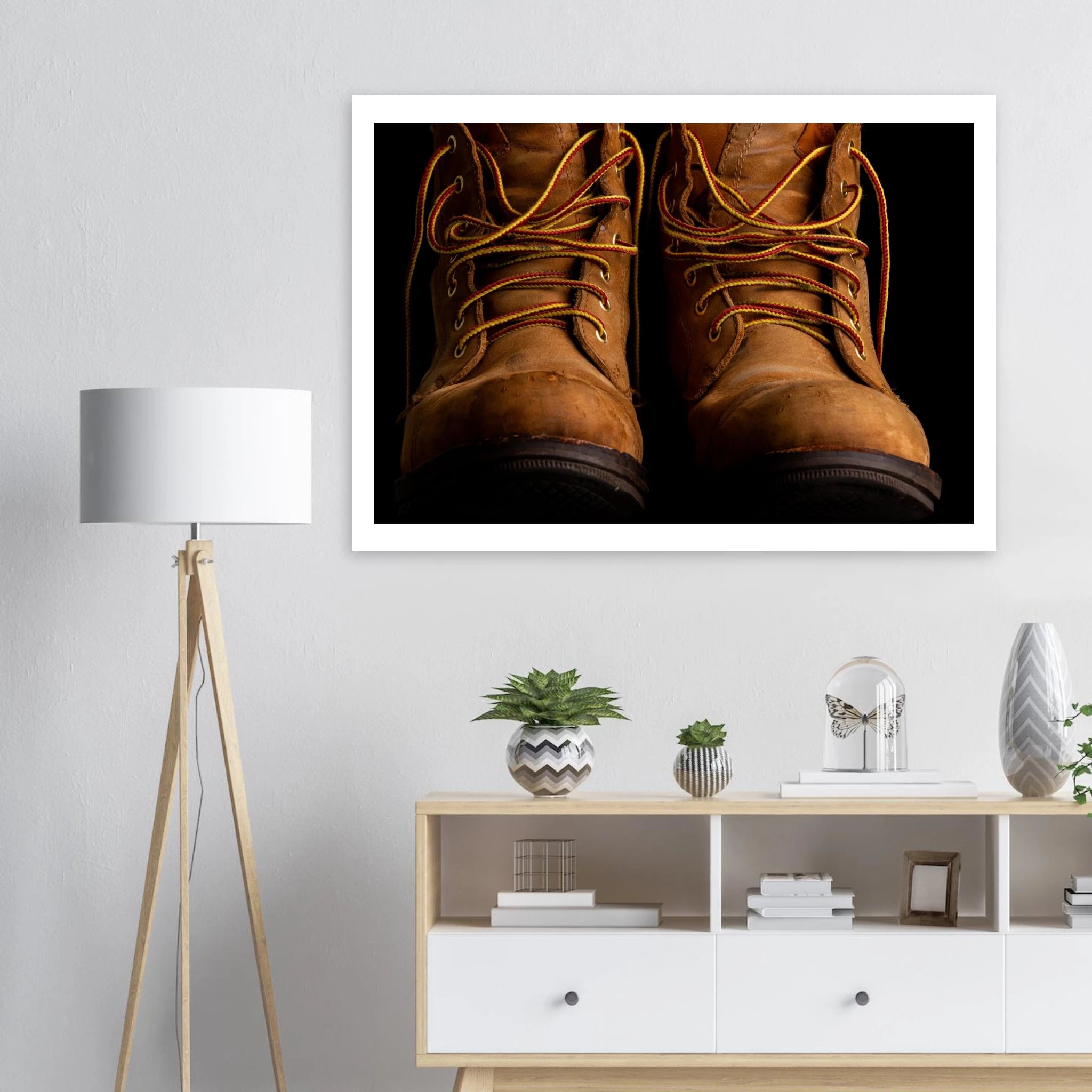 Boots made for walking size reference – large format fine art photography print