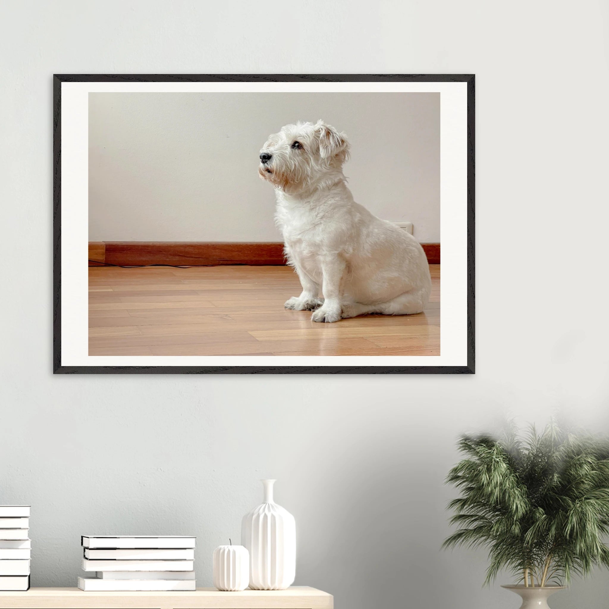 Muñeca rescue dog framed fine art print by Camilo Tobar – 70×100cm