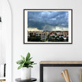 Raining over Bogotá framed urban landscape fine art print by Camilo Tobar