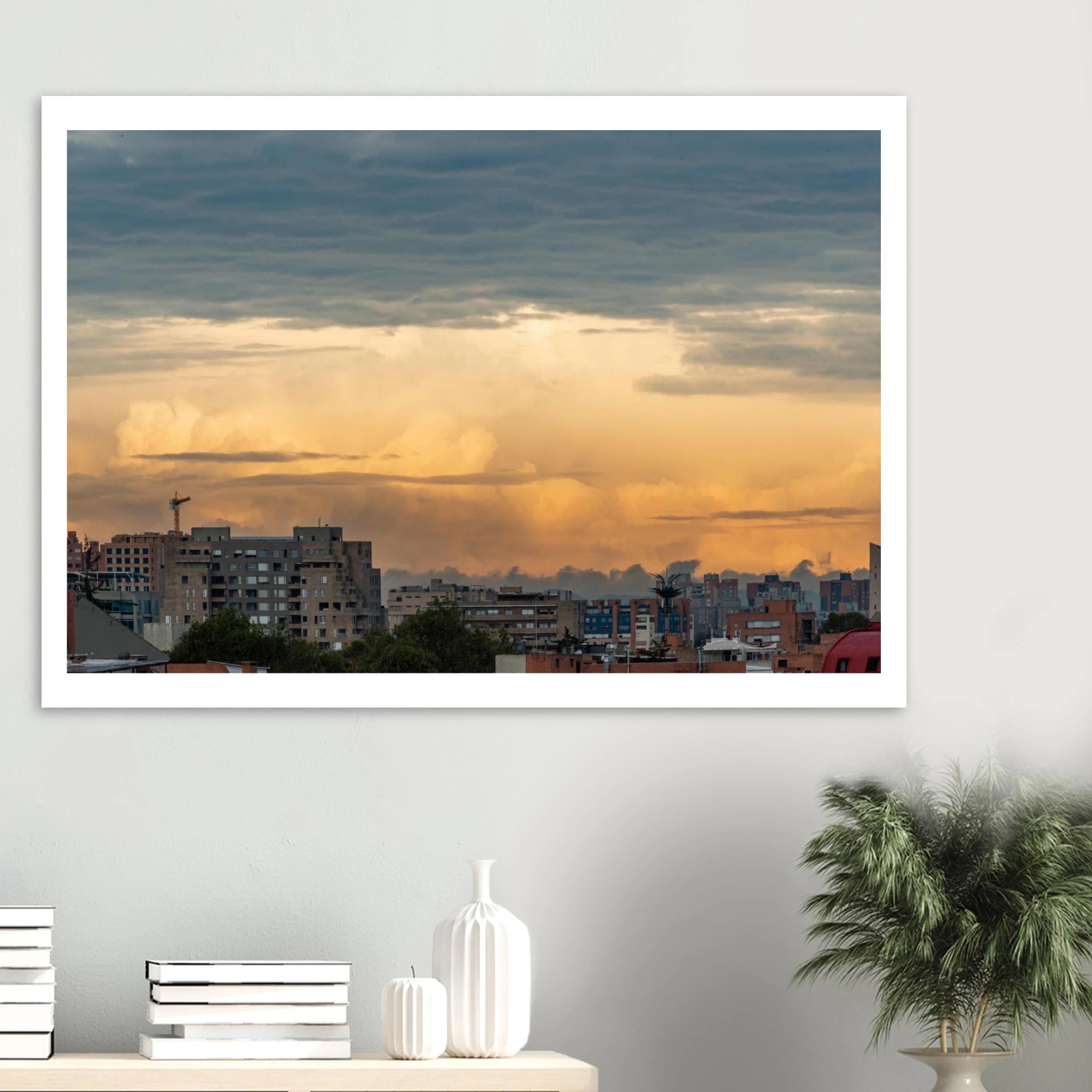 Two color sky Bogotá sunset wall art – A0 gicléé print on matte paper