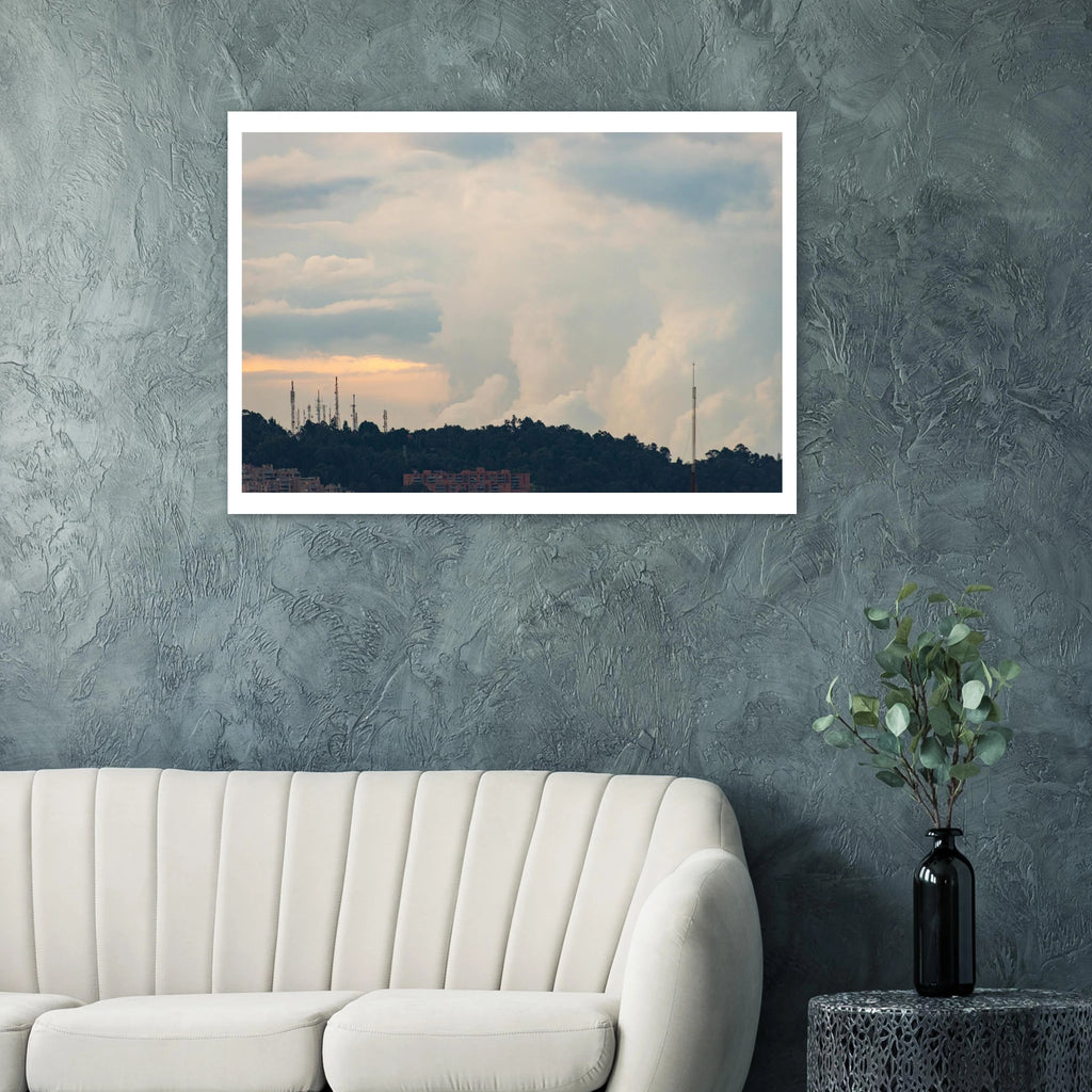 Cloud meets mountain Bogotá wall art – A0 gicléé print on FSC-certified matte paper