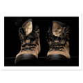Mountain boots adventure fine art photography print by Camilo Tobar