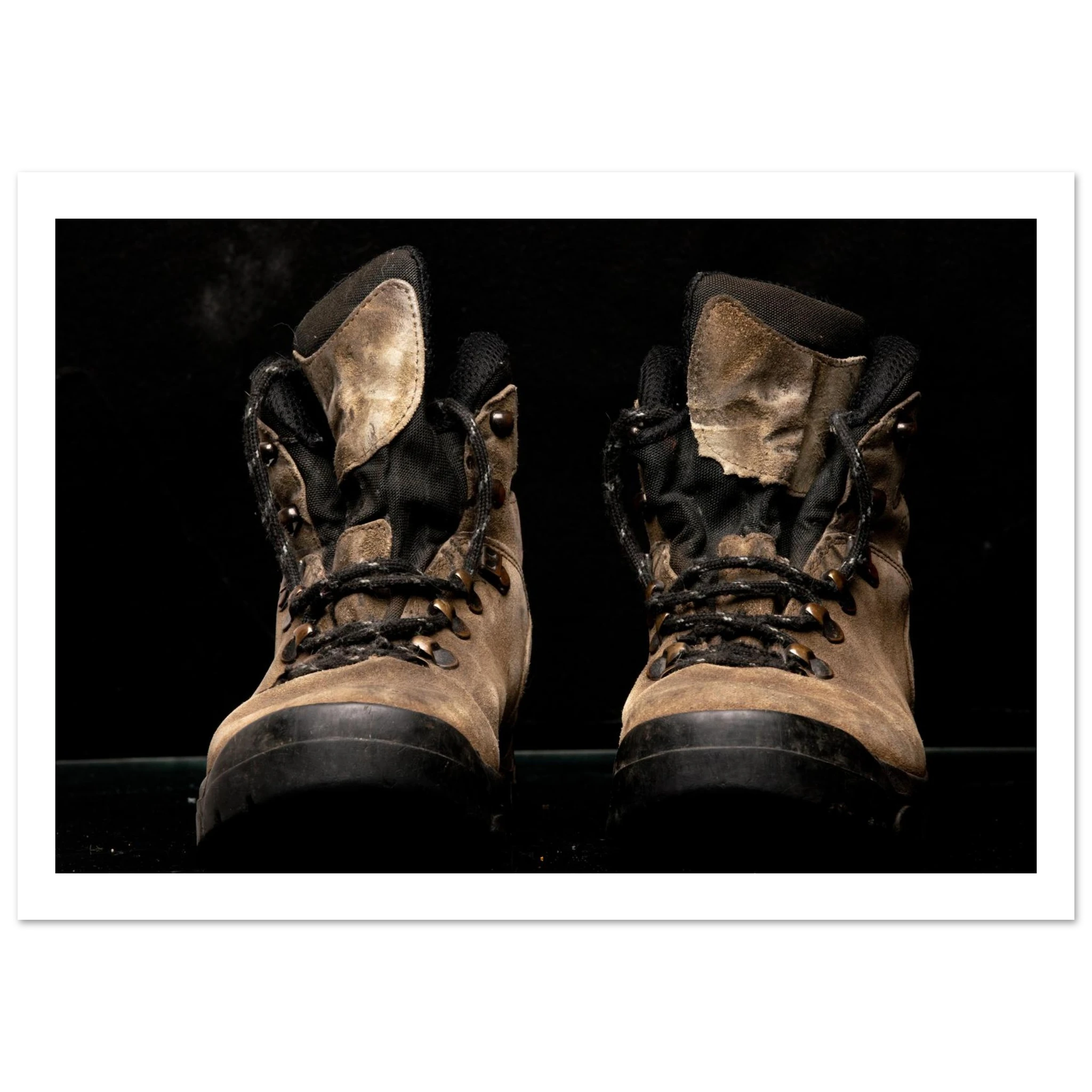 Mountain boots adventure fine art photography print by Camilo Tobar