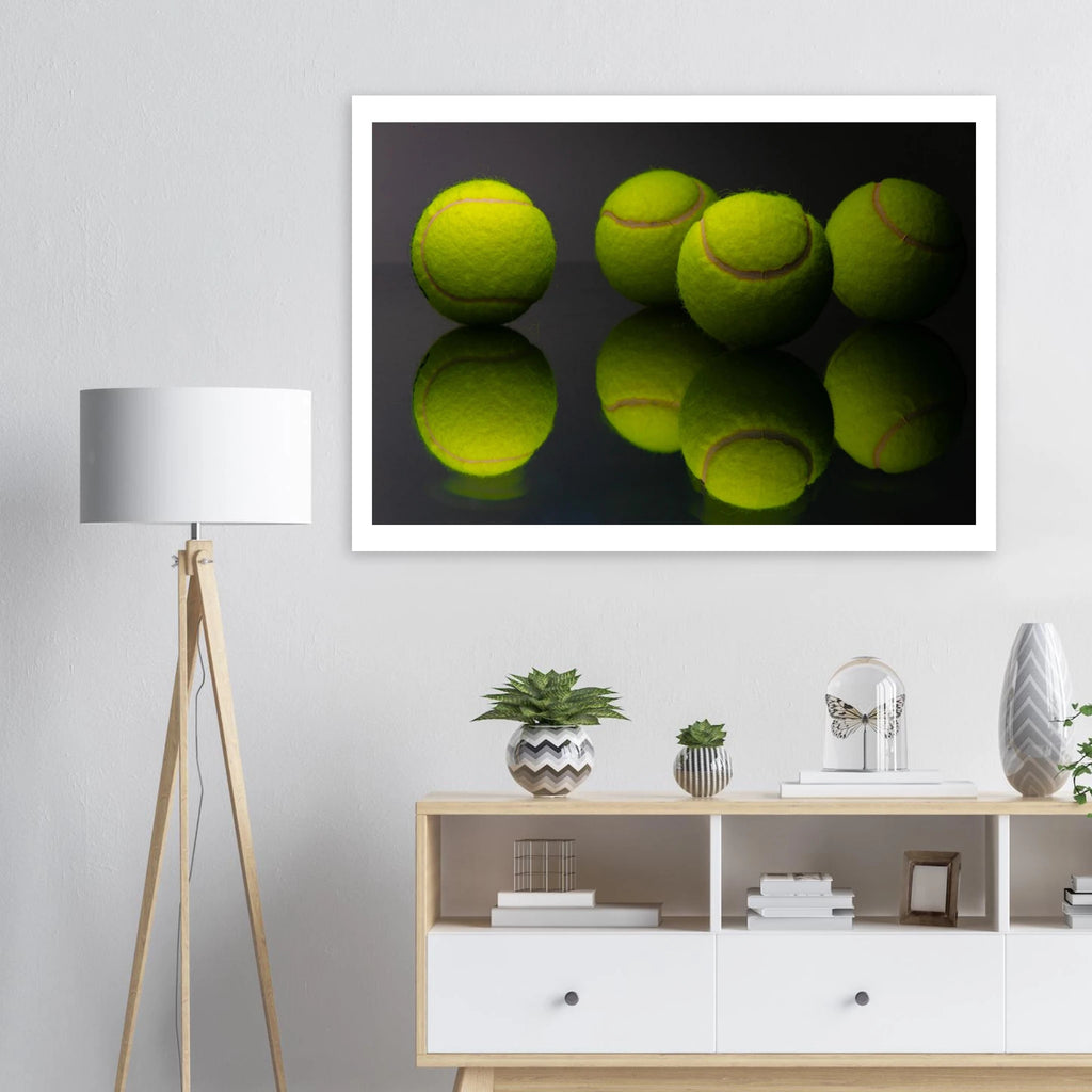 Tennis Ball Communion abstract wall art – gicléé print on matte paper