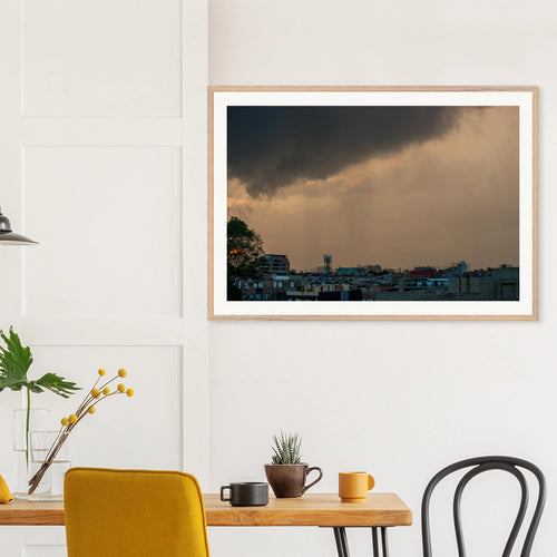 Bogotá storm sunset wall art – A0 gicléé print on FSC-certified matte paper