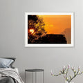 Bogotá sunset Andes cloudscape framed wall art – white frame option