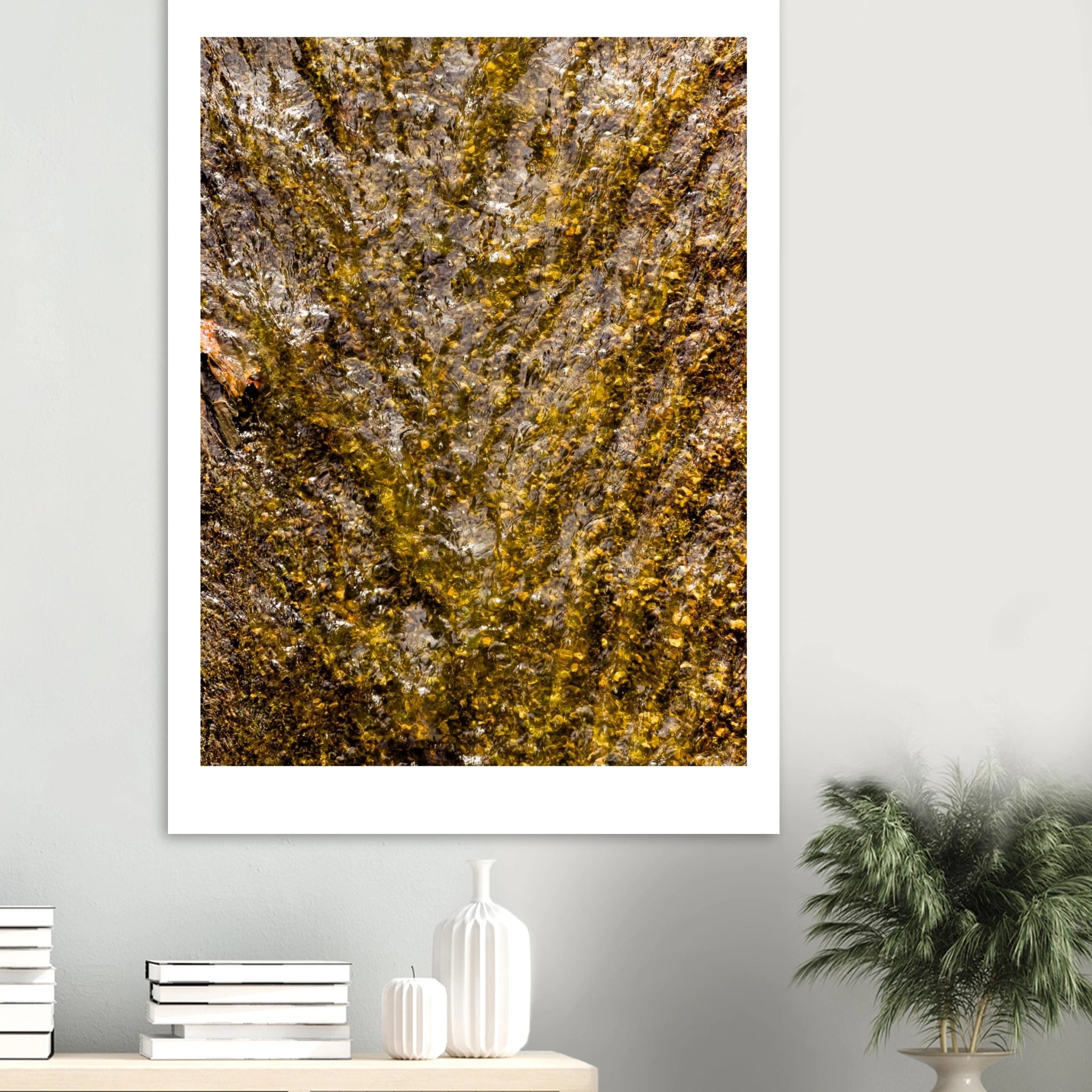 Golden water detail – water reflecting golden morning light fine art print
