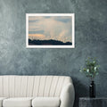 Cloud meets mountain dramatic landscape framed fine art print by Camilo Tobar – 70×100cm